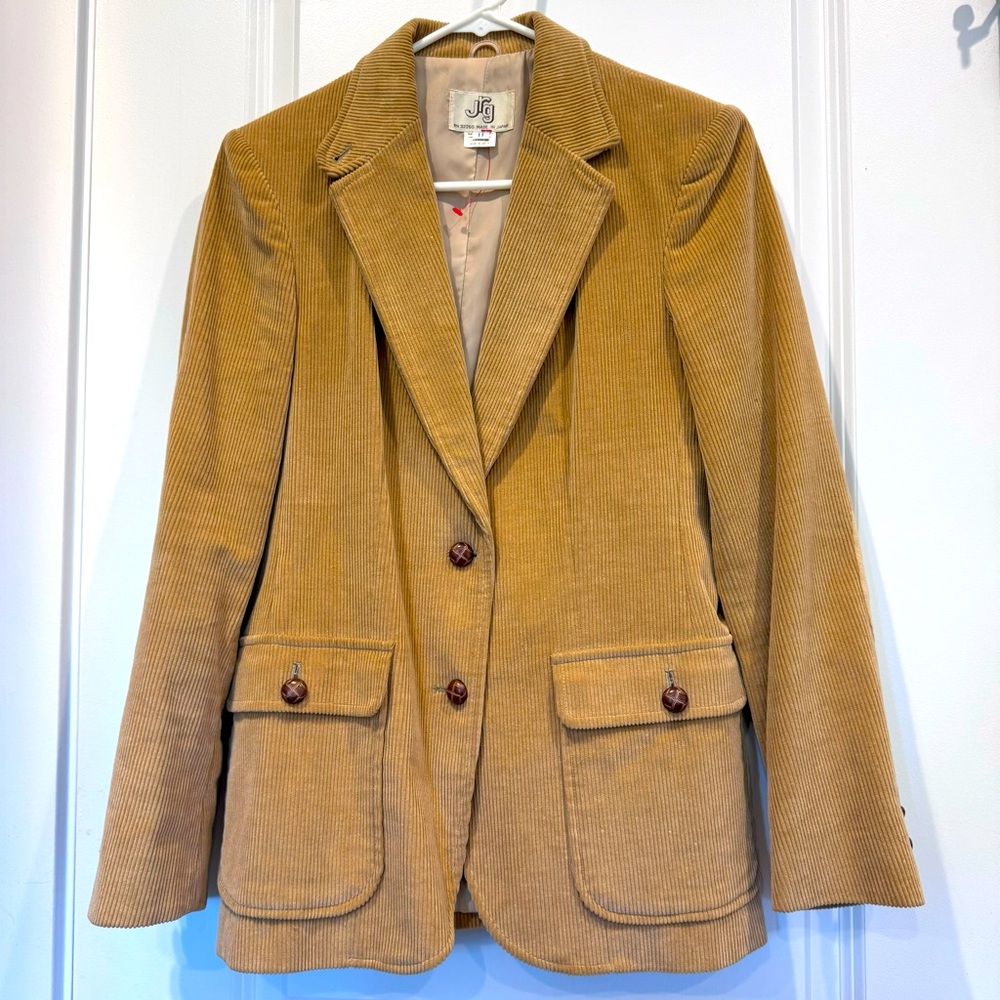 Vintage Japanese Velvet Blazer with Elbow Patches